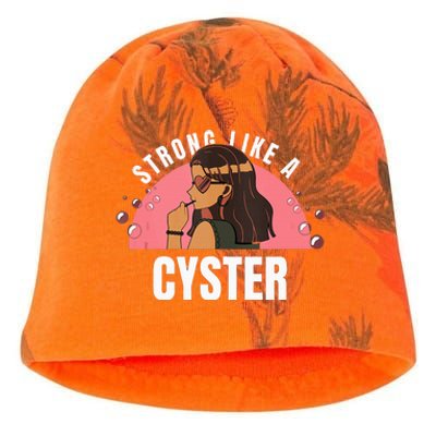 Strong Like A Cyster Pcos Awareness Kati - Camo Knit Beanie