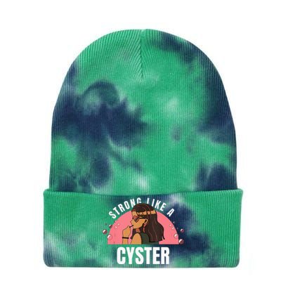 Strong Like A Cyster Pcos Awareness Tie Dye 12in Knit Beanie