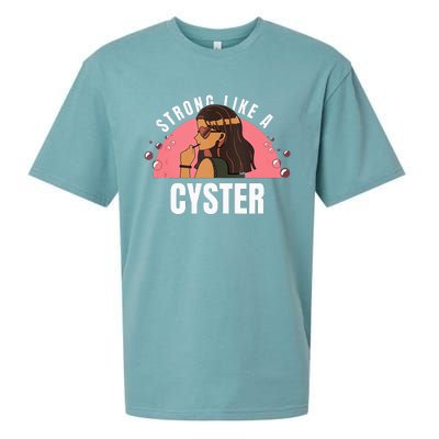 Strong Like A Cyster Pcos Awareness Sueded Cloud Jersey T-Shirt