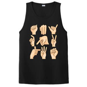 Sign Language Asl Teacher Hand Learning Hearing Impaired Gift PosiCharge Competitor Tank