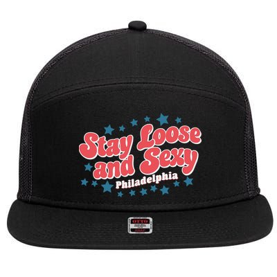 Stay Loose And Sexy Baby Philadelphia Baseball 7 Panel Mesh Trucker Snapback Hat