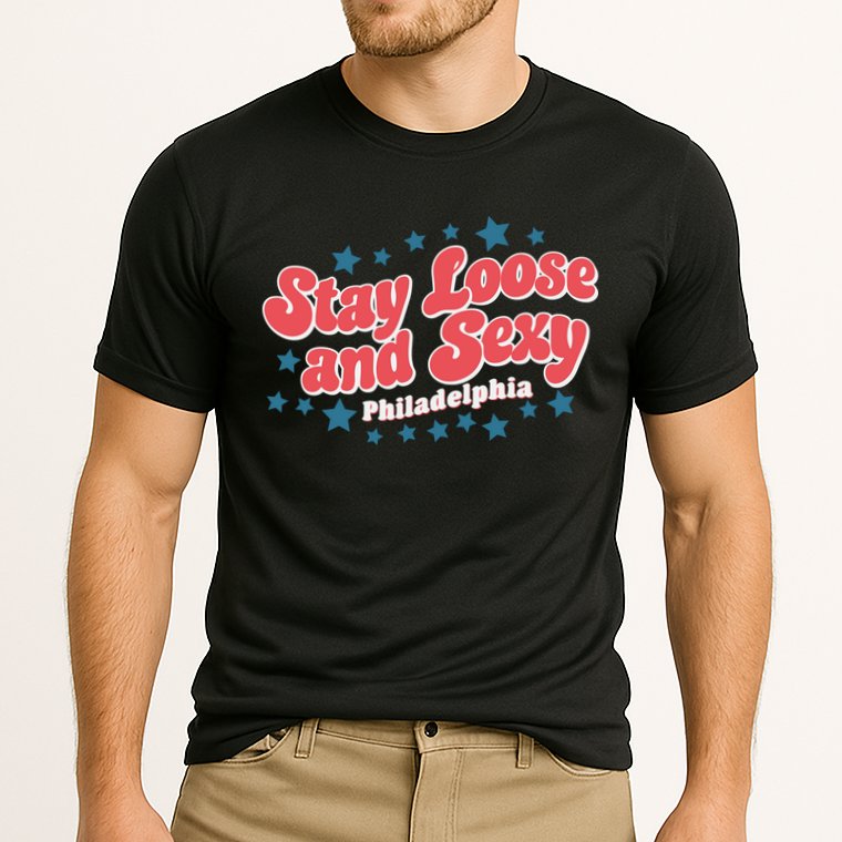 Stay Loose And Sexy Baby Philadelphia Baseball Cooling Performance Crew T-Shirt