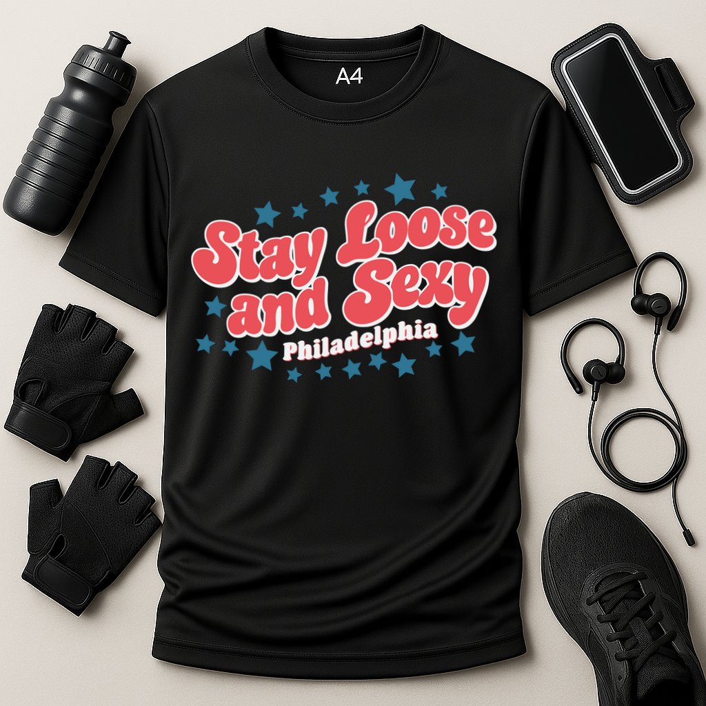 Stay Loose And Sexy Baby Philadelphia Baseball Cooling Performance Crew T-Shirt