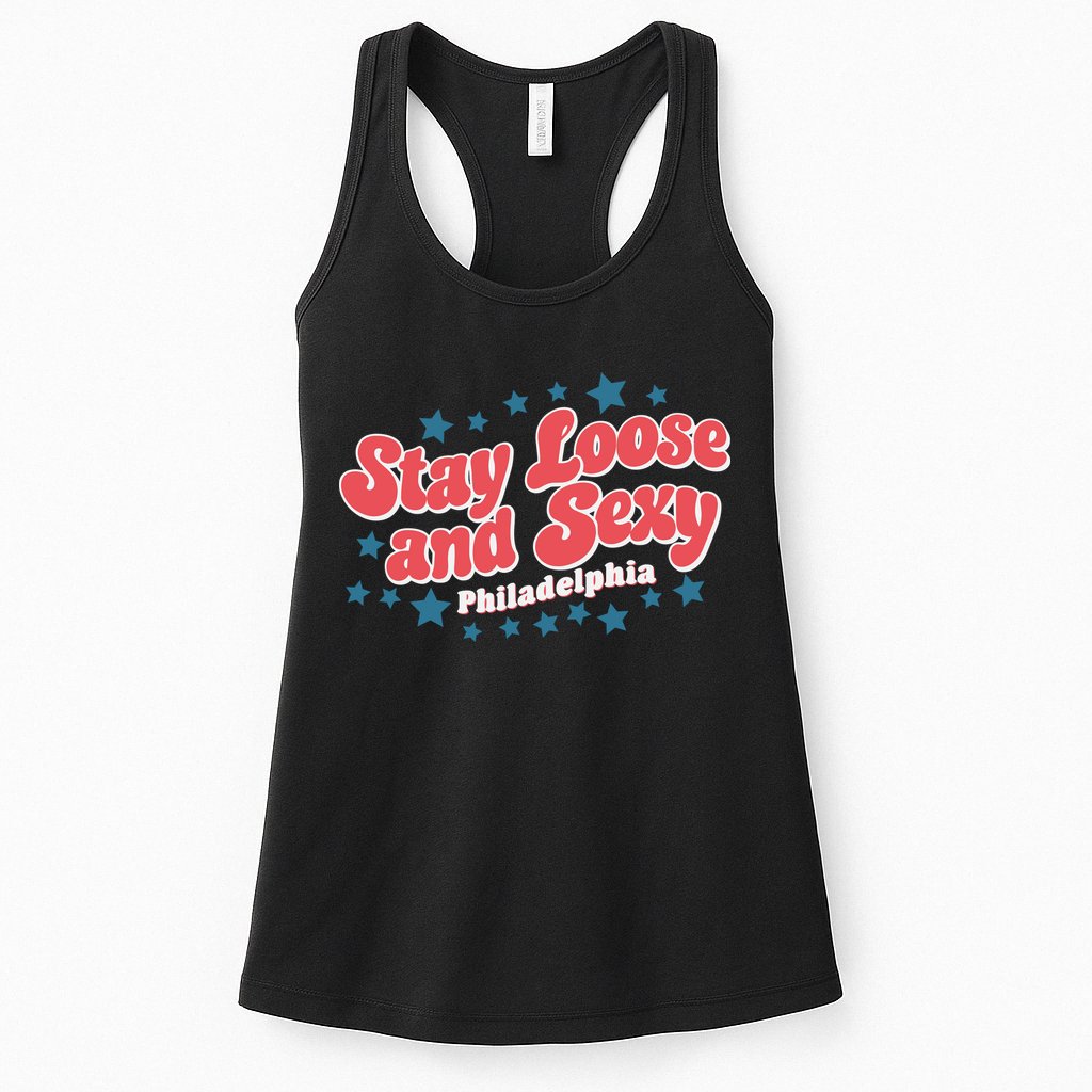 Stay Loose And Sexy Baby Philadelphia Baseball Womens Tank Top