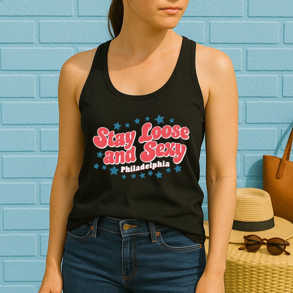 Stay Loose And Sexy Baby Philadelphia Baseball Womens Tank Top