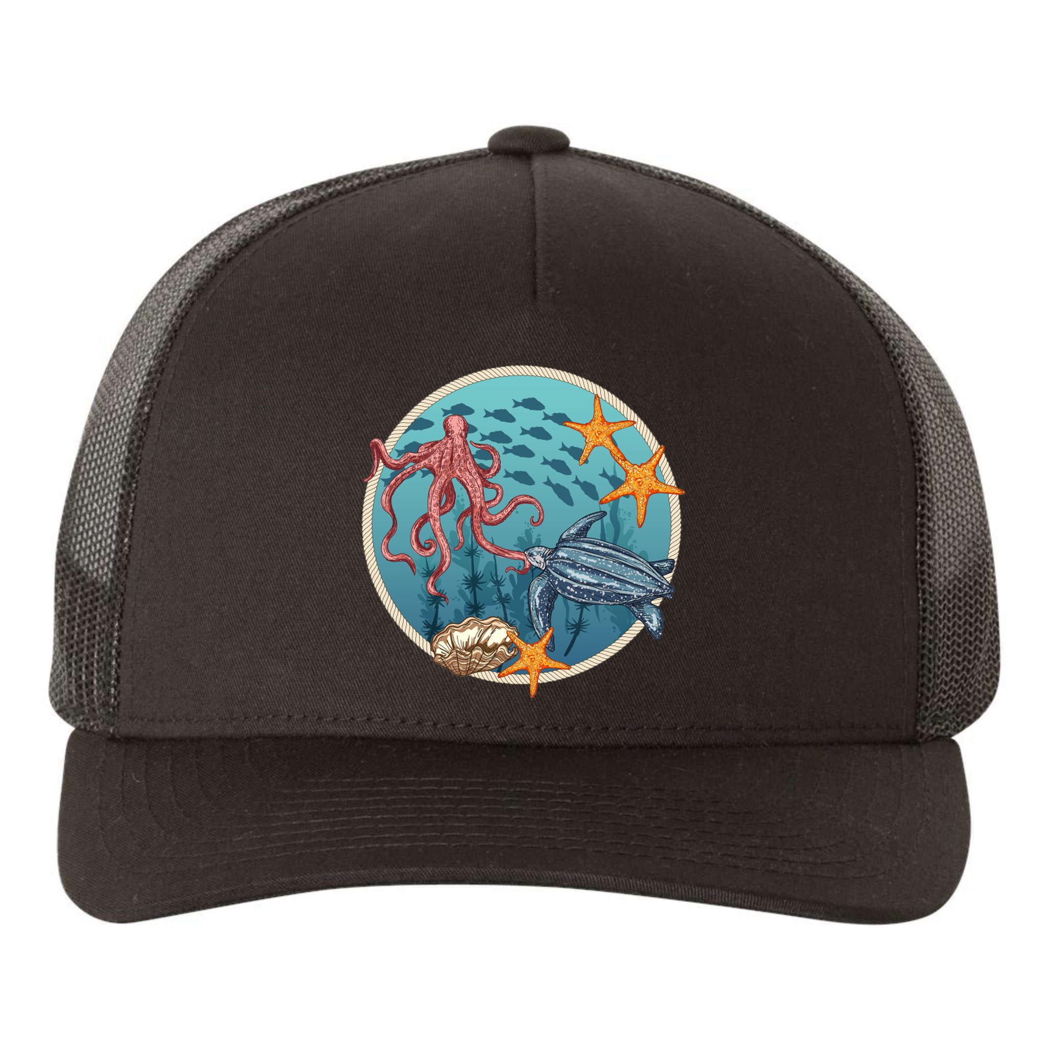 Sea Life Aquarium Cool Marine Yupoong Adult 5-Panel Trucker Hat