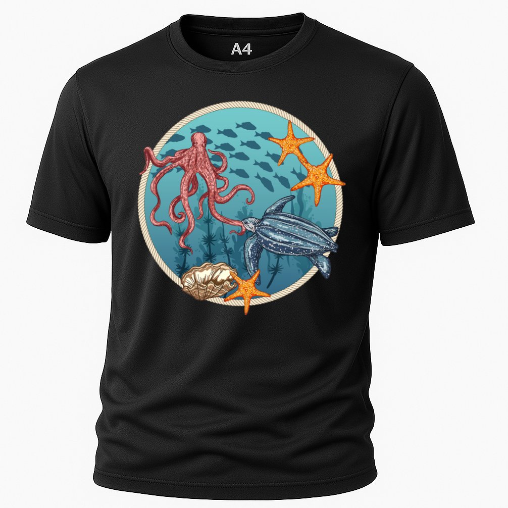 Sea Life Aquarium Cool Marine Cooling Performance Crew T-Shirt