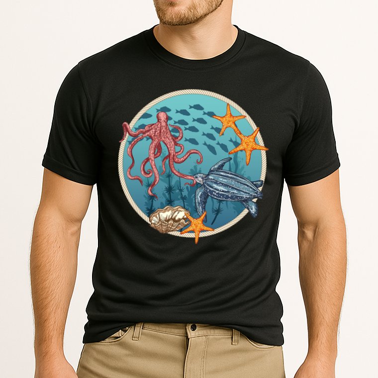 Sea Life Aquarium Cool Marine Cooling Performance Crew T-Shirt