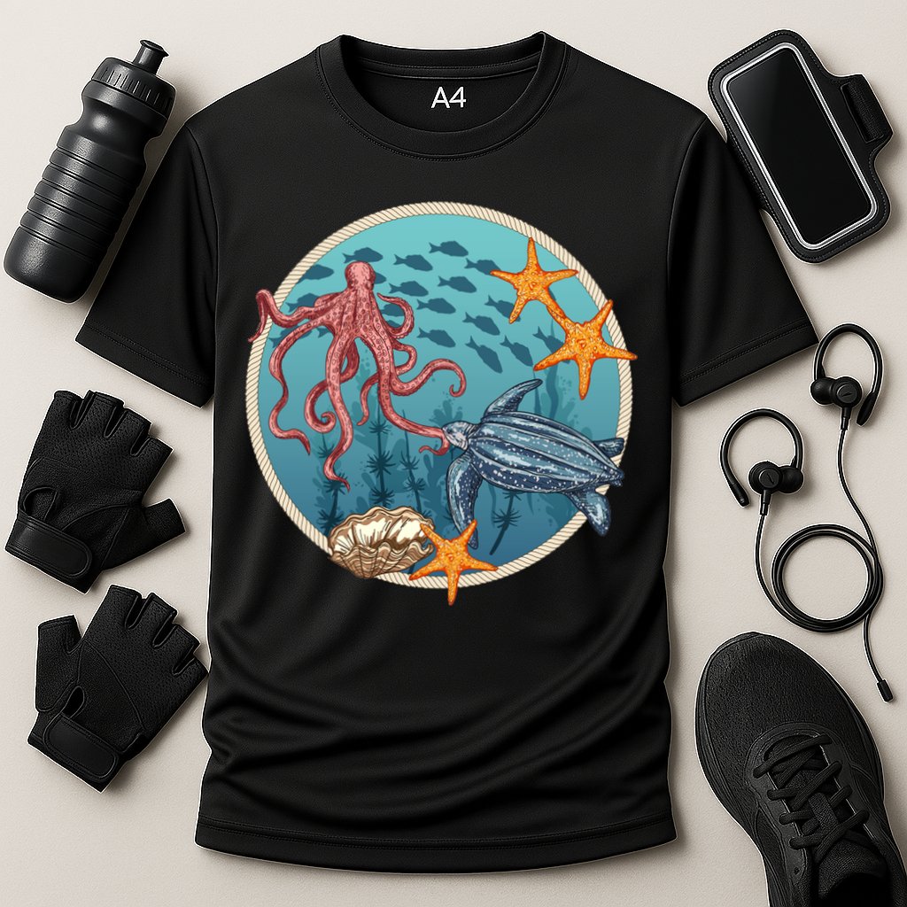 Sea Life Aquarium Cool Marine Cooling Performance Crew T-Shirt