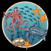Sea Life Aquarium Cool Marine Cooling Performance Crew T-Shirt