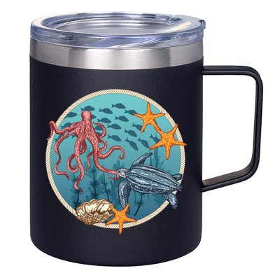 Sea Life Aquarium Cool Marine 12oz Stainless Steel Coffee Mug