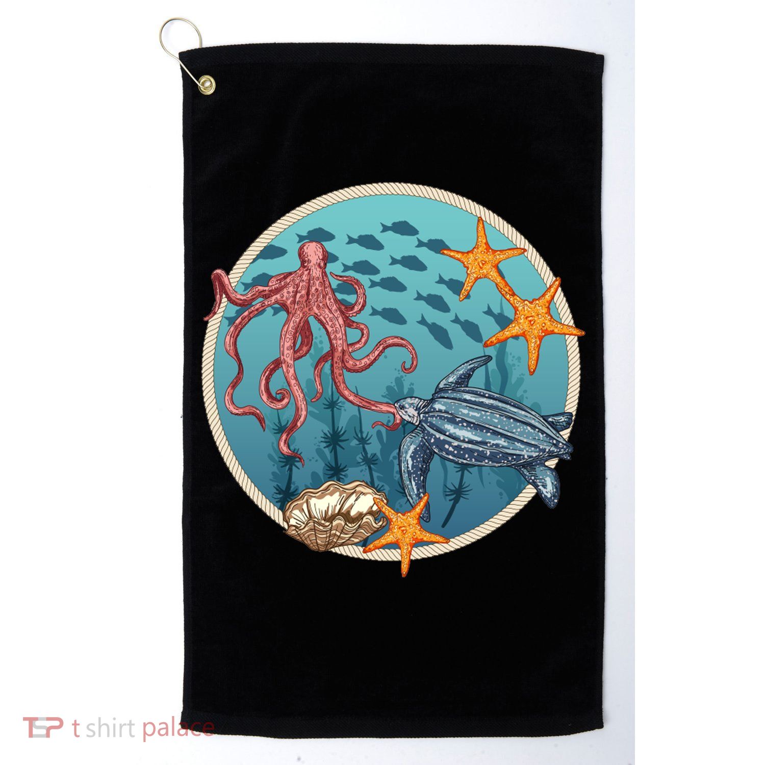Sea Life Aquarium Cool Marine Golf Towel