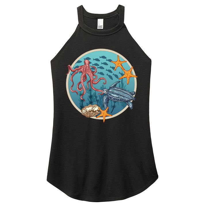 Sea Life Aquarium Cool Marine Women's Perfect Tri Rocker Tank