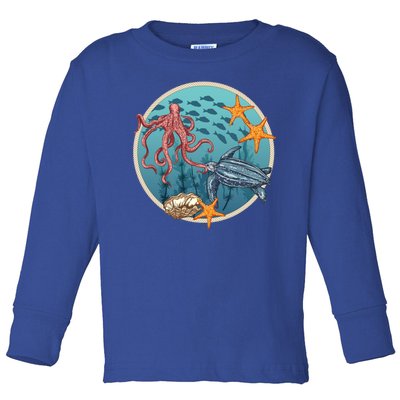 Sea Life Aquarium Cool Marine Toddler Long Sleeve Shirt