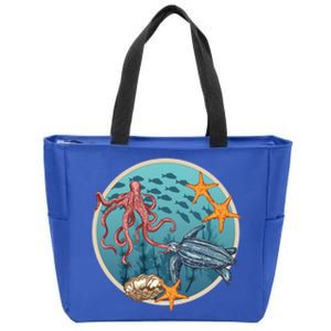 Sea Life Aquarium Cool Marine Zip Tote Bag