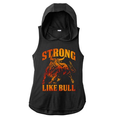 Strong Like A Bull Powerlifting Bodybuilding Ladies PosiCharge Tri-Blend Wicking Draft Hoodie Tank