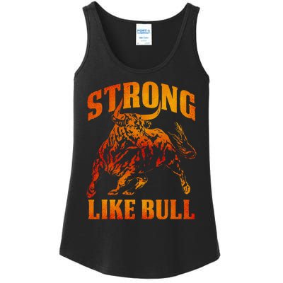 Strong Like A Bull Powerlifting Bodybuilding Ladies Essential Tank