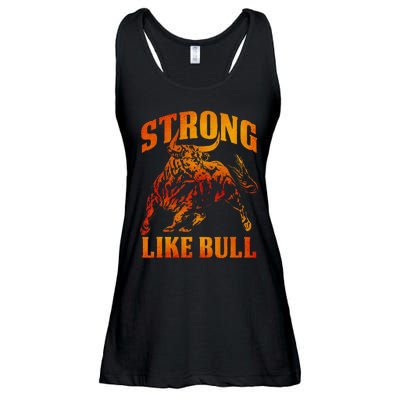 Strong Like A Bull Powerlifting Bodybuilding Ladies Essential Flowy Tank