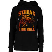 Strong Like A Bull Powerlifting Bodybuilding Womens Funnel Neck Pullover Hood