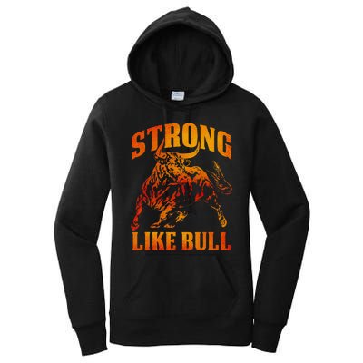 Strong Like A Bull Powerlifting Bodybuilding Women's Pullover Hoodie