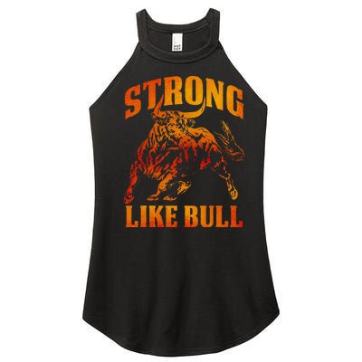 Strong Like A Bull Powerlifting Bodybuilding Women's Perfect Tri Rocker Tank