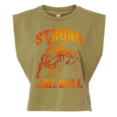 Strong Like A Bull Powerlifting Bodybuilding Garment-Dyed Women's Muscle Tee