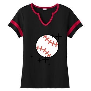 Somebodys Loud And Proud Baseball Mama Retro Pocket Cute Gift Ladies Halftime Notch Neck Tee