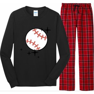 Somebodys Loud And Proud Baseball Mama Retro Pocket Cute Gift Long Sleeve Pajama Set