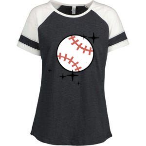 Somebodys Loud And Proud Baseball Mama Retro Pocket Cute Gift Enza Ladies Jersey Colorblock Tee