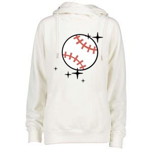 Somebodys Loud And Proud Baseball Mama Retro Pocket Cute Gift Womens Funnel Neck Pullover Hood