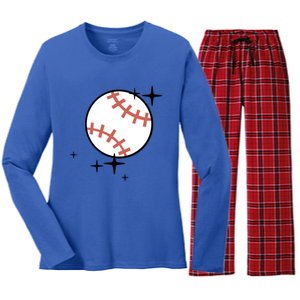 Somebodys Loud And Proud Baseball Mama Retro Pocket Cute Gift Women's Long Sleeve Flannel Pajama Set 