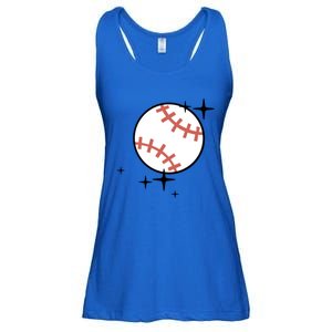 Somebodys Loud And Proud Baseball Mama Retro Pocket Cute Gift Ladies Essential Flowy Tank