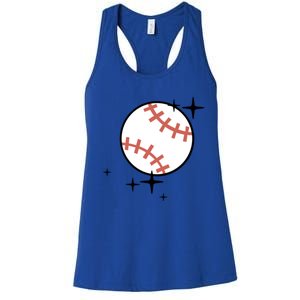 Somebodys Loud And Proud Baseball Mama Retro Pocket Cute Gift Women's Racerback Tank