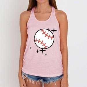 Somebodys Loud And Proud Baseball Mama Retro Pocket Cute Gift Women's Knotted Racerback Tank