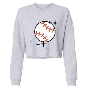 Somebodys Loud And Proud Baseball Mama Retro Pocket Cute Gift Cropped Pullover Crew