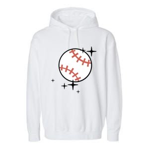 Somebodys Loud And Proud Baseball Mama Retro Pocket Cute Gift Garment-Dyed Fleece Hoodie