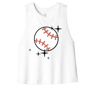 Somebodys Loud And Proud Baseball Mama Retro Pocket Cute Gift Women's Racerback Cropped Tank