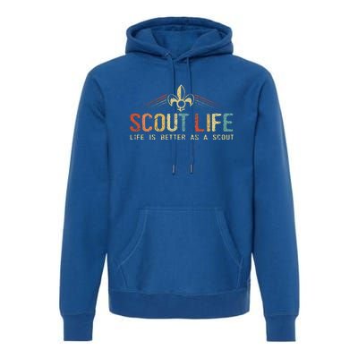 Scout Life And Life Is Better As A Scout Vintage Premium Hoodie