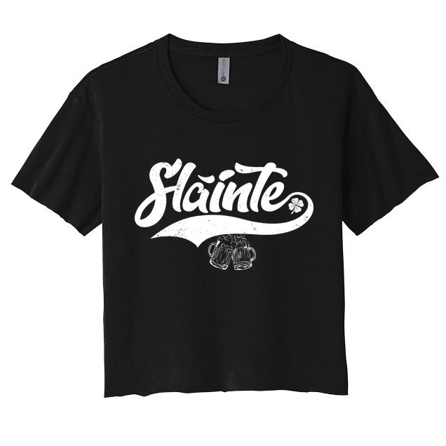 Slainte Irish Cheers Crop Top