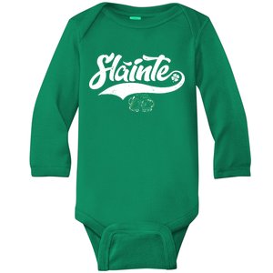 Slainte Irish Cheers Baby Long Sleeve Bodysuit