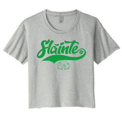 Slainte Irish Cheers Women's Crop Top Tee