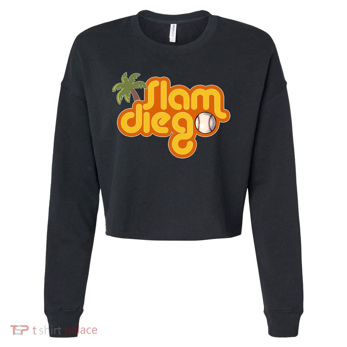 Slam Diego Tropical Baseball Cropped Pullover Crew