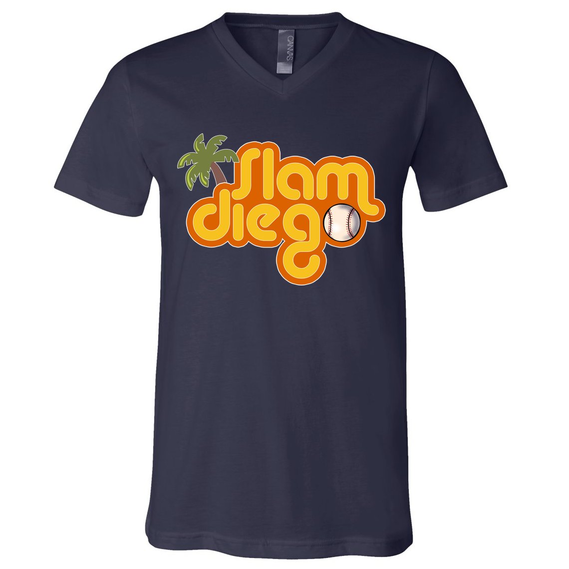 Slam Diego Tropical Baseball V-Neck T-Shirt