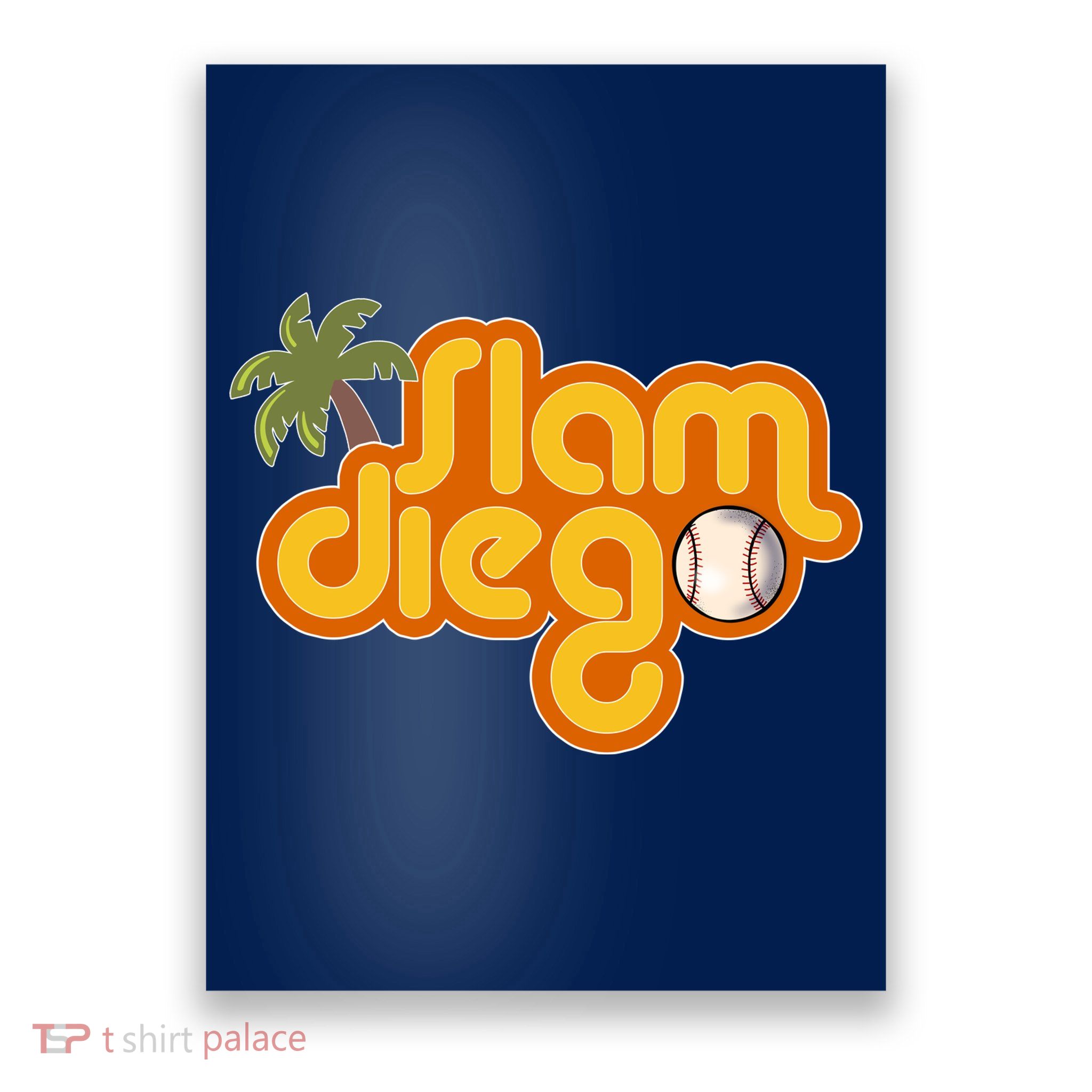 Slam Diego Tropical Baseball Poster