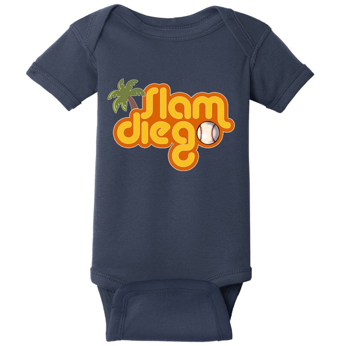 Slam Diego Tropical Baseball Baby Bodysuit