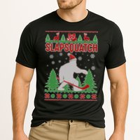 Slapsquatch Ugly Christmas Sweater Bigfoot Cooling Performance Crew T-Shirt