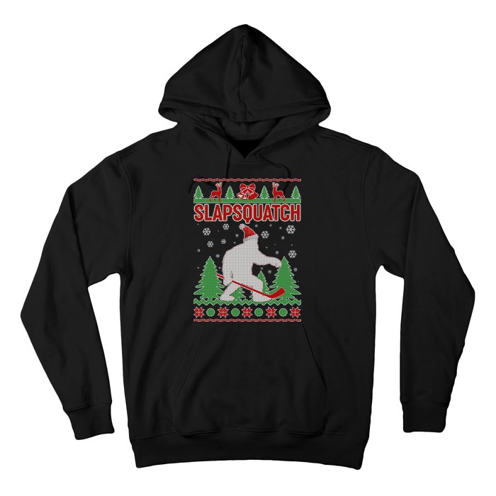 Slapsquatch Ugly Christmas Sweater Bigfoot Hoodie