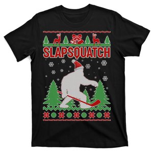 Slapsquatch Ugly Christmas Sweater Bigfoot T-Shirt