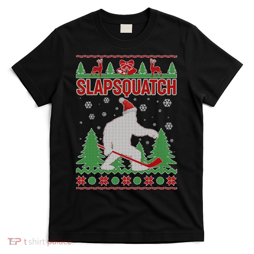 Slapsquatch Ugly Christmas Sweater Bigfoot T-Shirt
