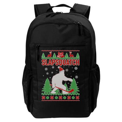 Slapsquatch Ugly Christmas Sweater Bigfoot Daily Commute Backpack